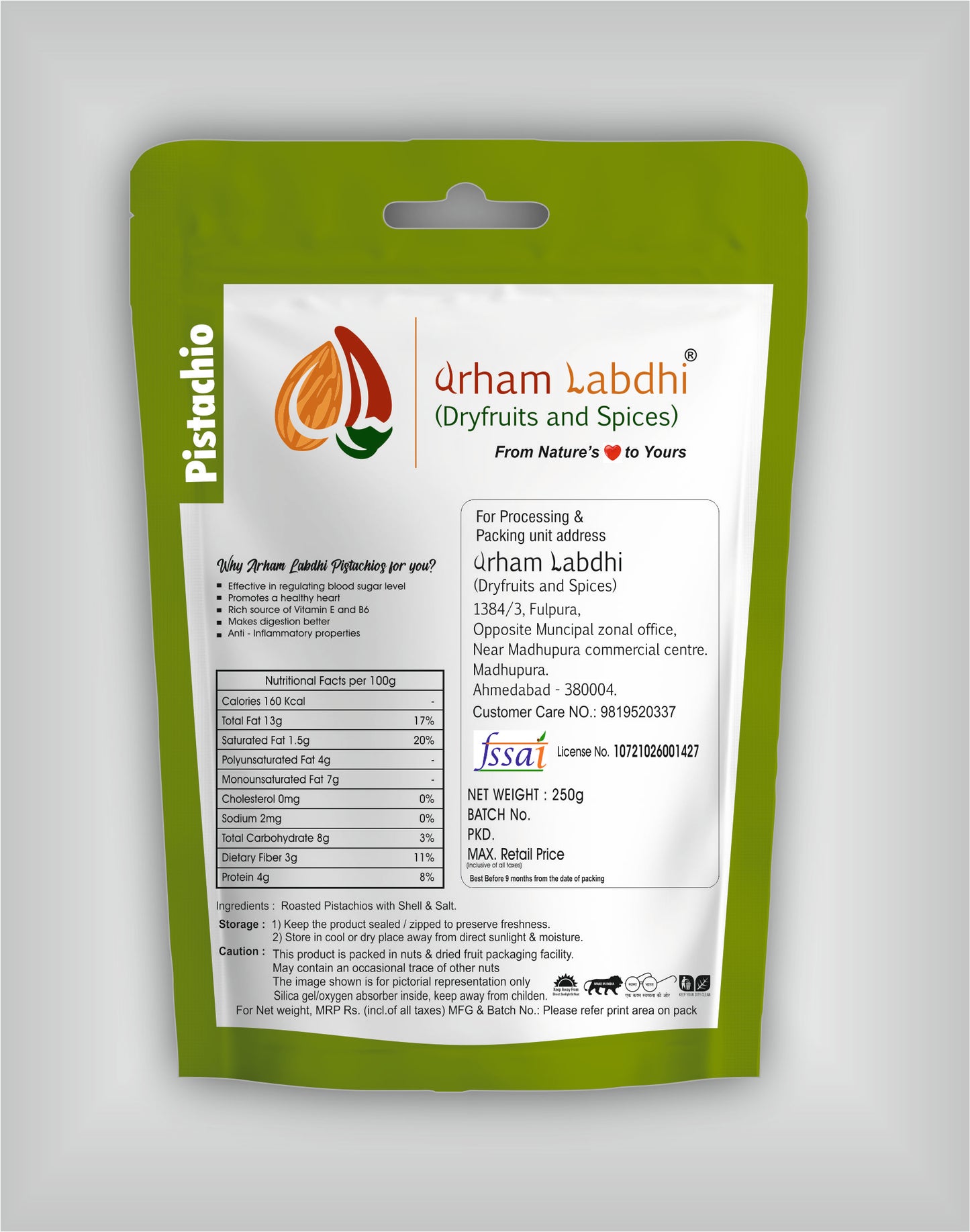 JUMBO CALIFORNIA PISTA (ROASTED AND SALTED)