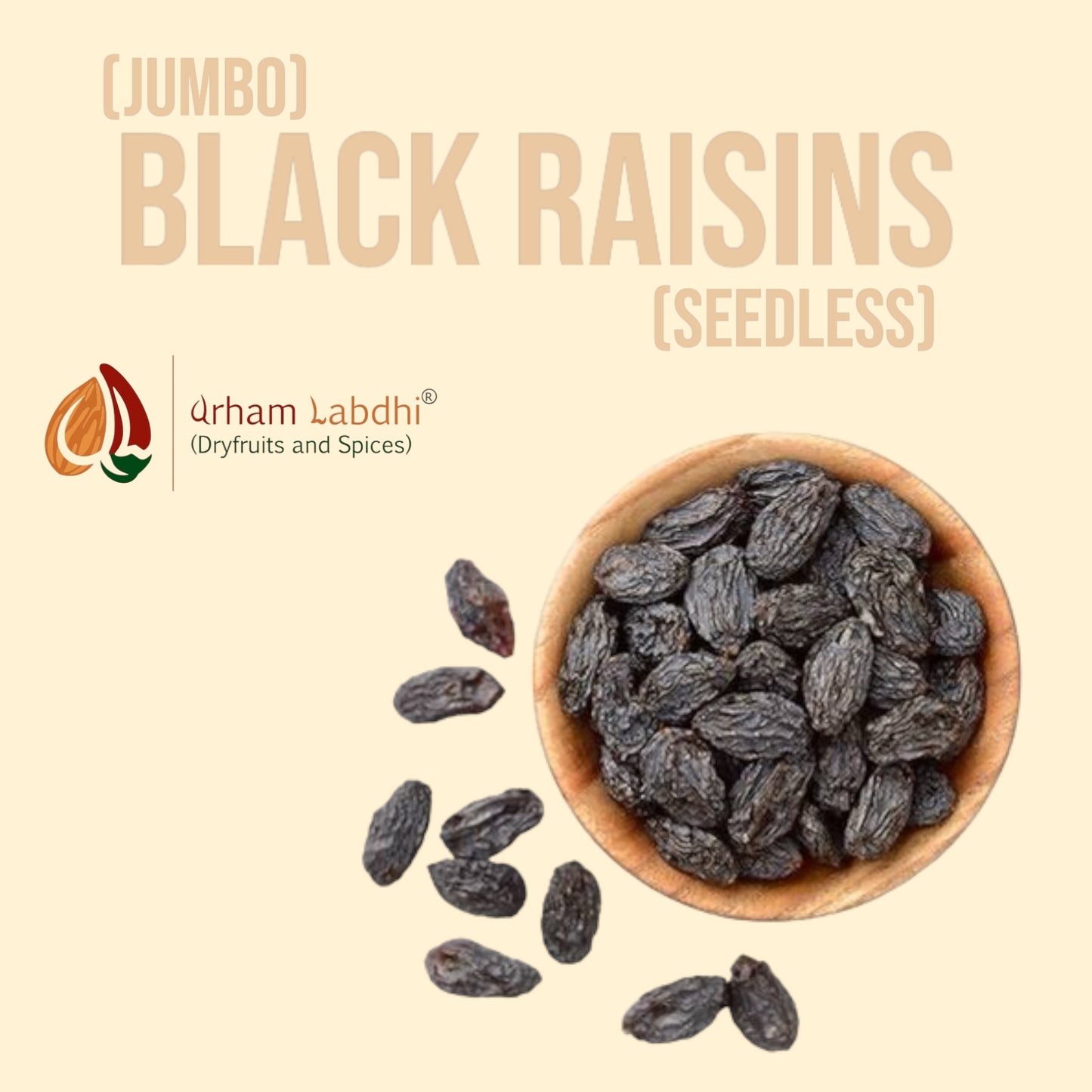 JUMBO BLACK RAISINS (SEEDLESS)